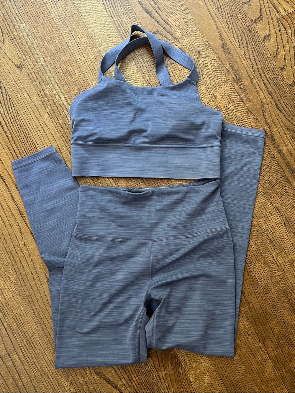 Athleta Elation Space Dye Set -Sports Bra & High-Waist Leggings small tall
